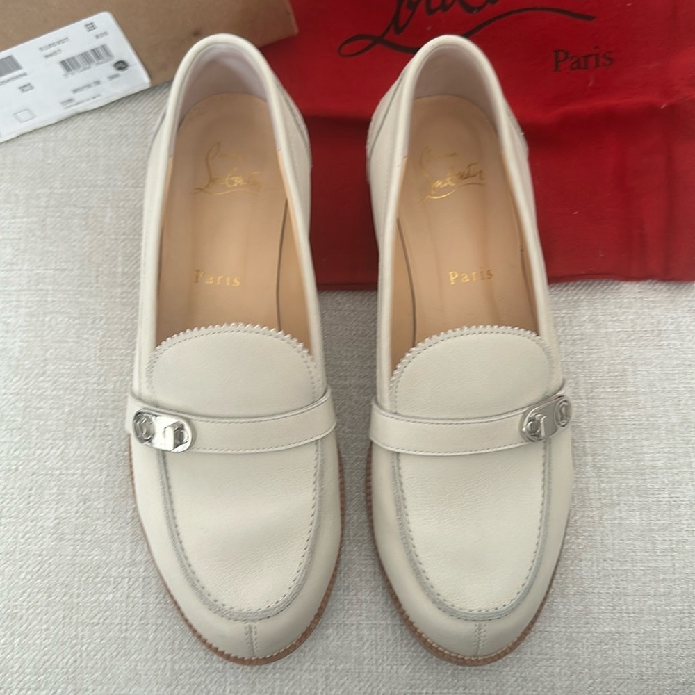 Christian Louboutin loafers - white